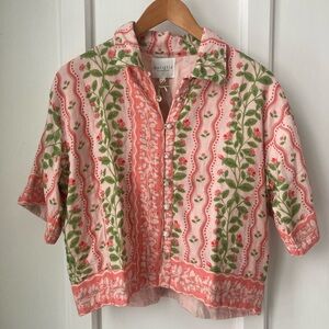 New! With tags | Marigold Victoria Dunn | Floral Pink Shirt
